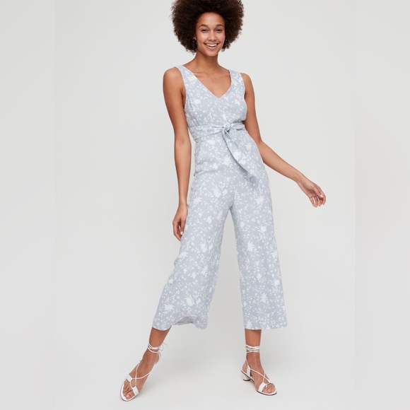 Aritzia Wilfred Écoulement V Jumpsuit size 0 blue/grey - Picture 1 of 16